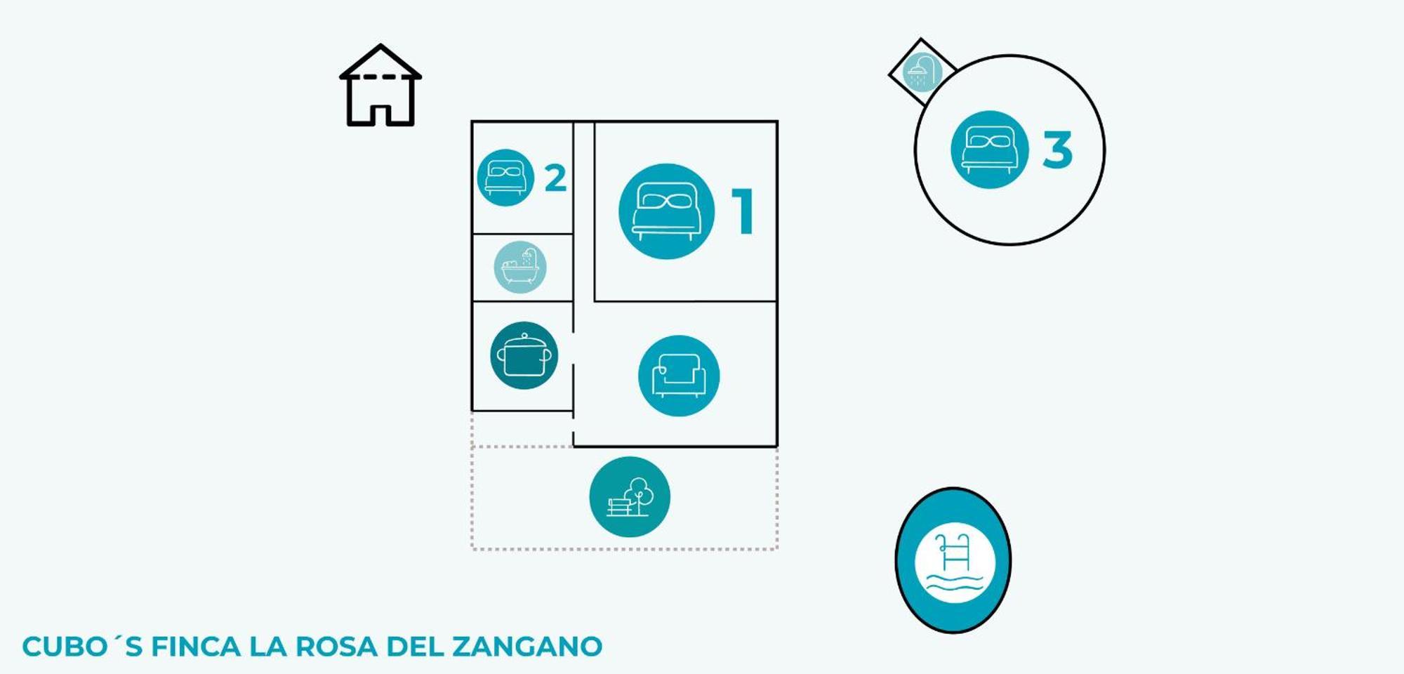 Cubo'S Finca La Rosa Del Zangano 알하우린엘그란데 외부 사진